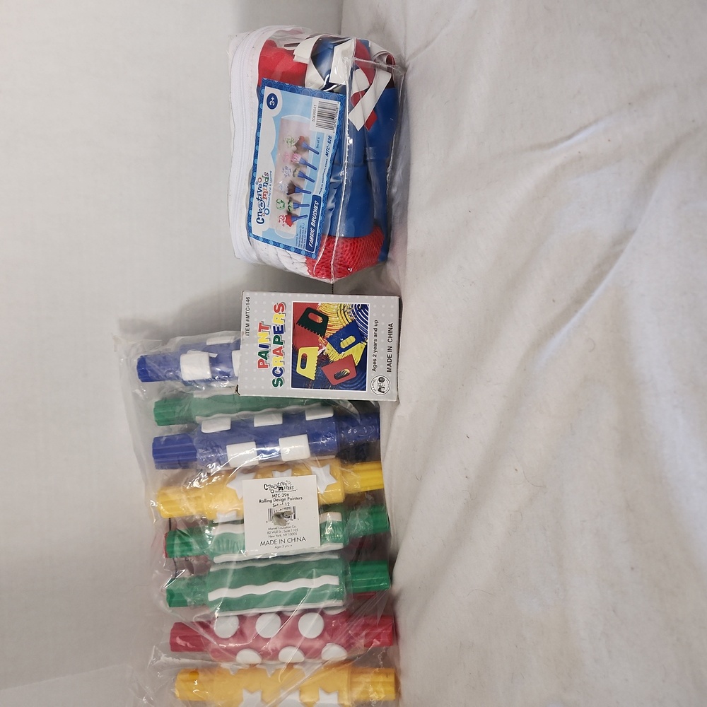 Paint Scrapers Set - Roller Set , And Fabric Paint Brushes